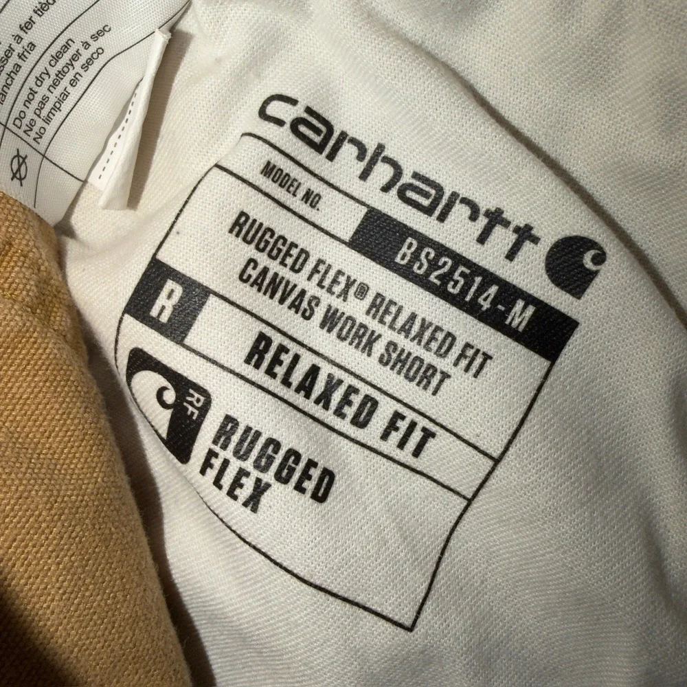 Carhartt Rugged Flex Relaxed Fit Canvas Work Shorts Tan BS2514-M Mens 38